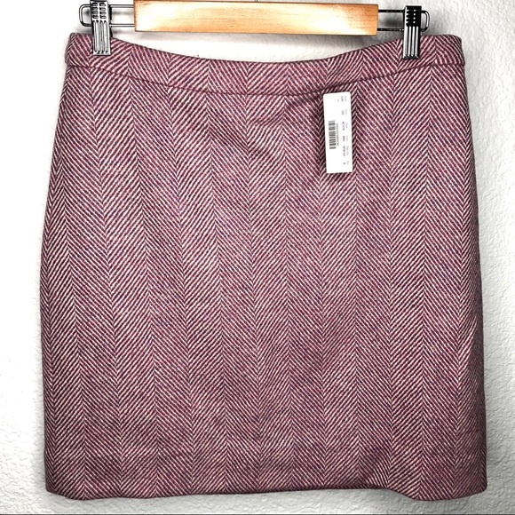 J.Crew Women’s Wool Skirt 8 NWT Purple Pink
